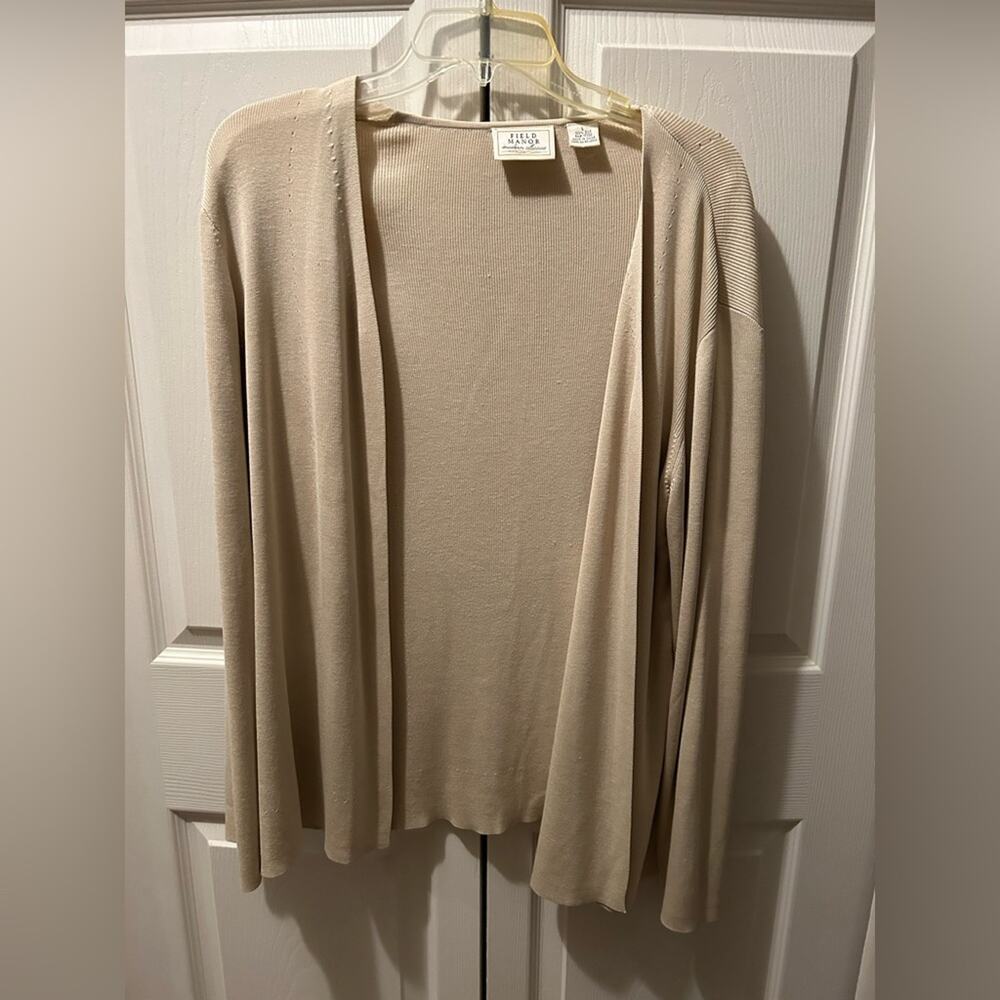 Vintage Field Manor silk cardigan, size LG